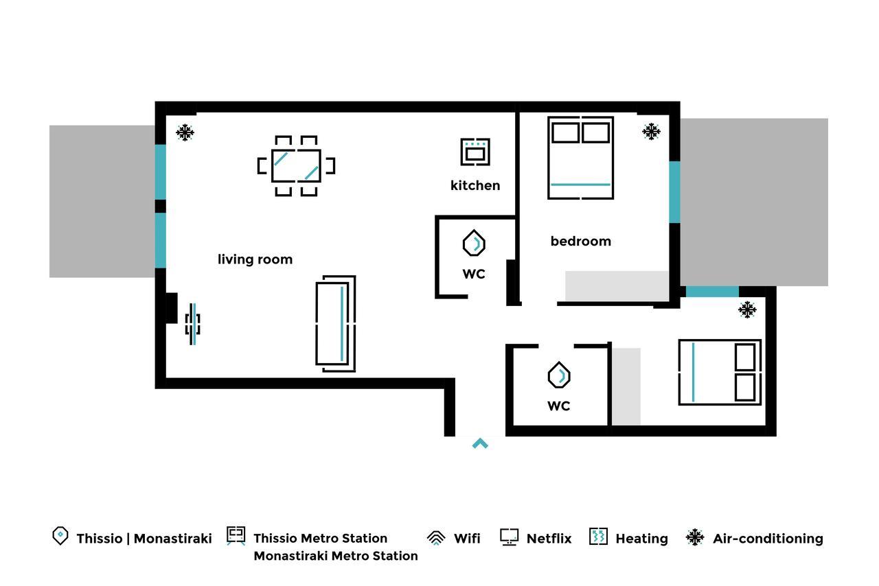 Stylish And Spacious 2Bd - Thiseio By Upstreet Atene Esterno foto